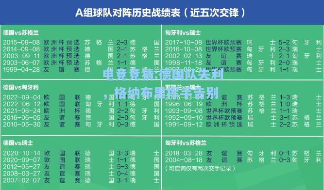 电竞竞猜:德国队失利，格纳布里挥手告别