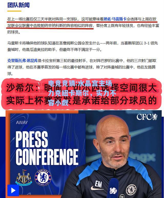 电竞竞猜:水晶宫主场力克纽卡斯尔，实力不容小觑